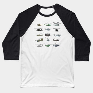 American Military Helicopters Baseball T-Shirt